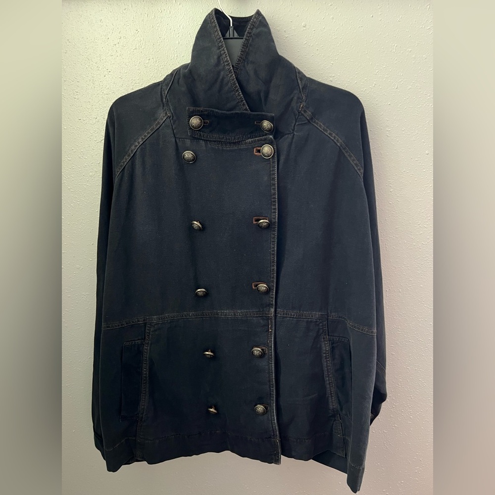 Free People Viva Surplus Jacket In Black Size Large New - Picture 4 of 14